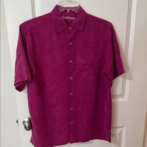 Caribbean Men's Vibrant Magenta Button Down Shirt